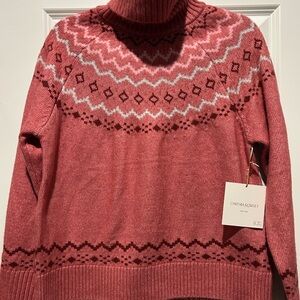 Cynthia Rowley Fair Isle Sweater Lg NWT